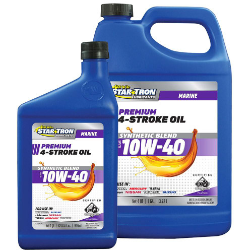  Starbrite 10W-40 Premium Synthetic Blend 4-Stroke Outboard Oil 