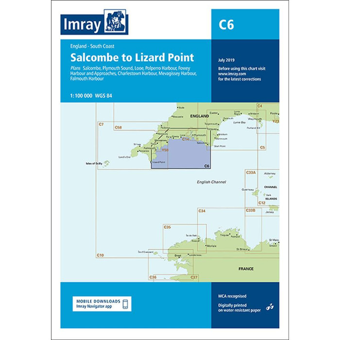  Imray C6 Salcombe To Lizard Point Charts 