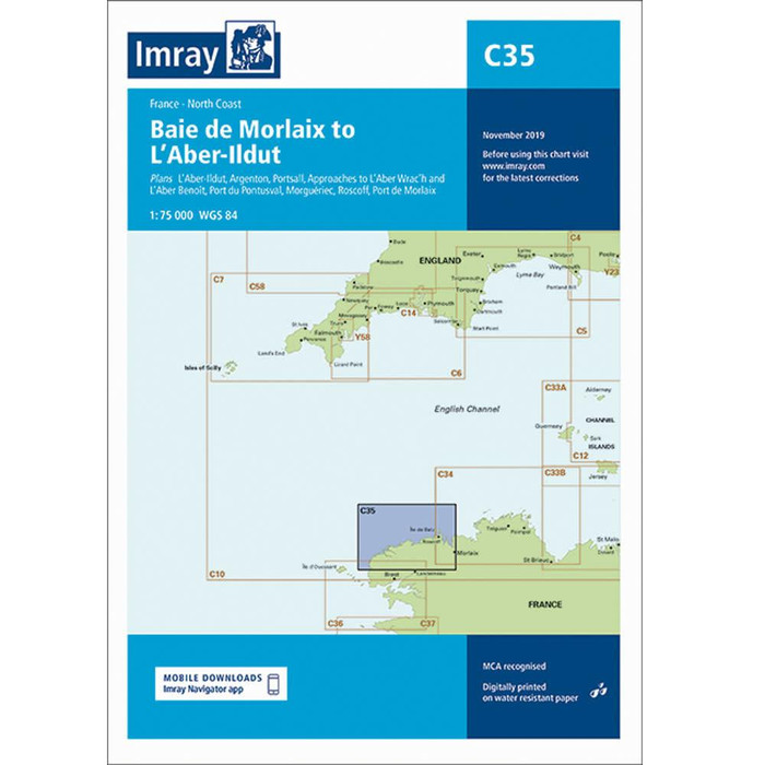  Imray C35 Baie de Morlaix to Laber-lldut Charts 