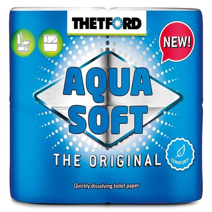  Thetford Aqua Soft 2-Ply Toilet Rolls (4 Rolls) 