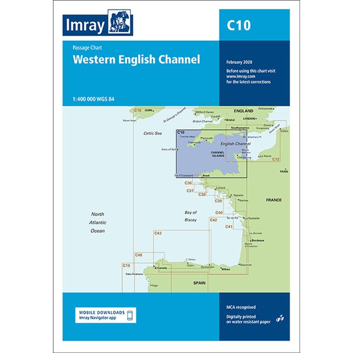  Imray C10 Western English Channel Passage Charts 