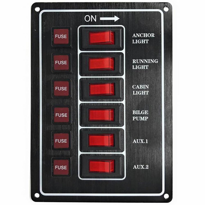 Pirates Cave Value 6 Position Switch Panel Black 