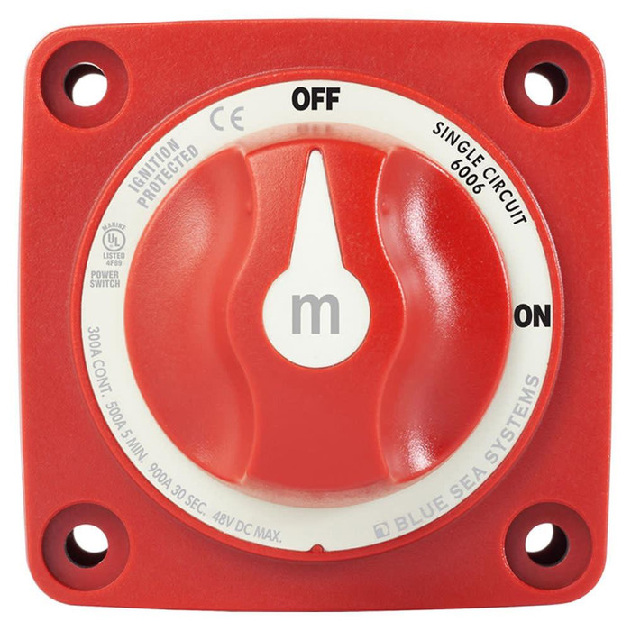 Pirates Cave Value Blue Sea M-Series 2 Position ON/OFF Battery Isolator Switch With Knob 