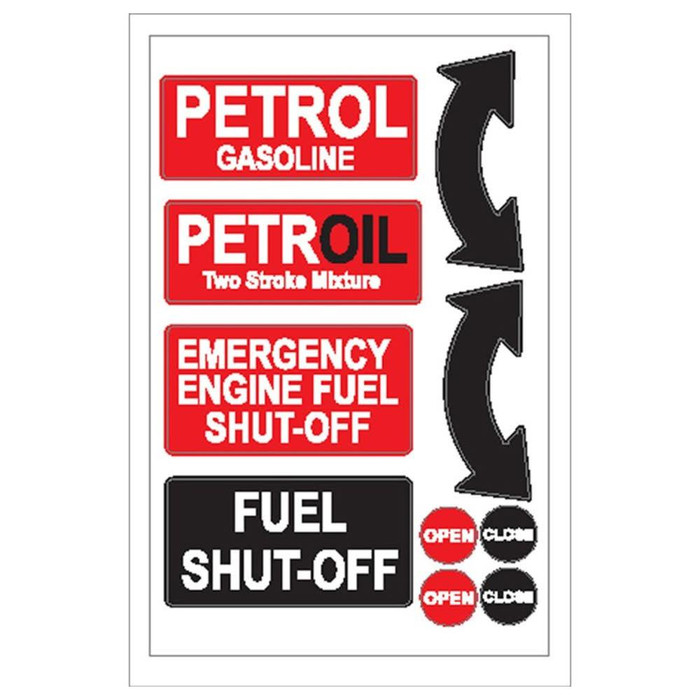 Nauticalia Petrol Shut-Off Label Sticker 