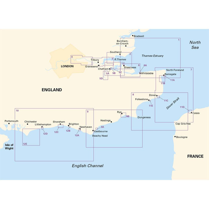  Imray 2100 Kent and Sussex Coasts Chart Pack 