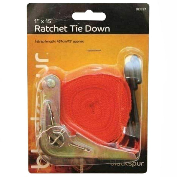 Pirates Cave Value Adjustable Ratchet Tie Down Hold Strap Set 