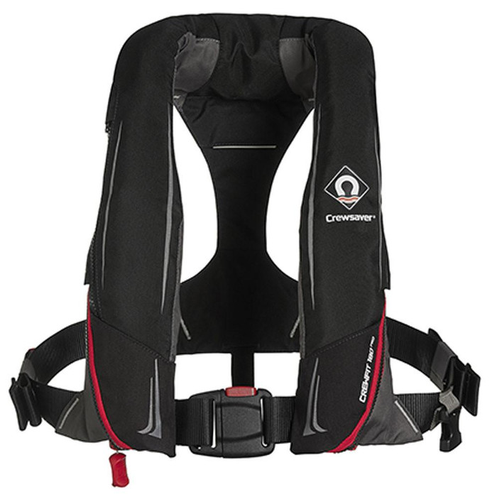  Crewsaver Crewfit 180N Pro Manual Life Jacket With Light Black/Red 