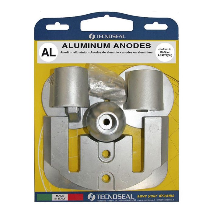  Tecnoseal Aluminium Mercury Bravo 3 Engine Anode Kit 