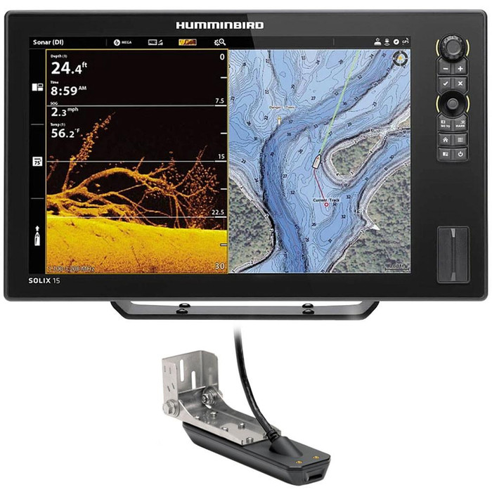  Humminbird SOLIX G3 15.4" MSI+ GPS Fishfinder with XM 14 HW MSI T Transducer 