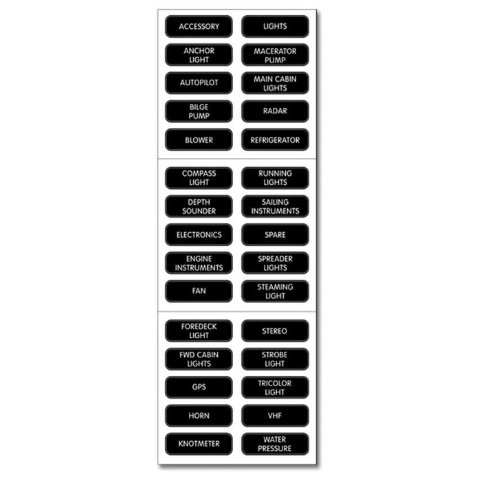 Blue Sea Systems Blue Sea Large Format DC Label Kit 