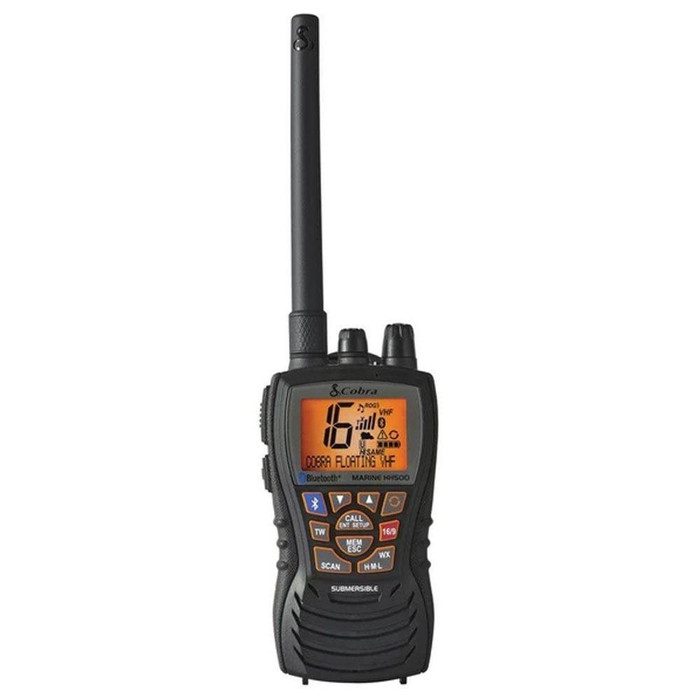  Cobra HH500 Floating Waterproof Handheld Bluetooth VHF Radio 