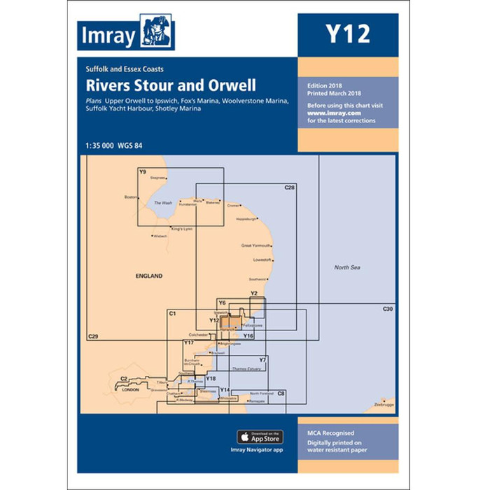  Imray Y12 Rivers Stour and Orwell Charts 