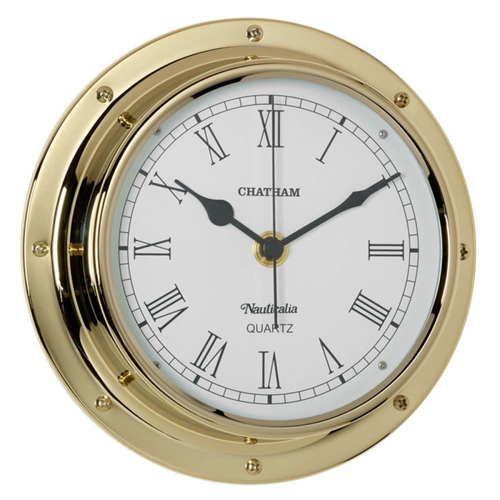  Nauticalia Chatham Waterproof Tarnish-Free QuickFix Brass Clock 