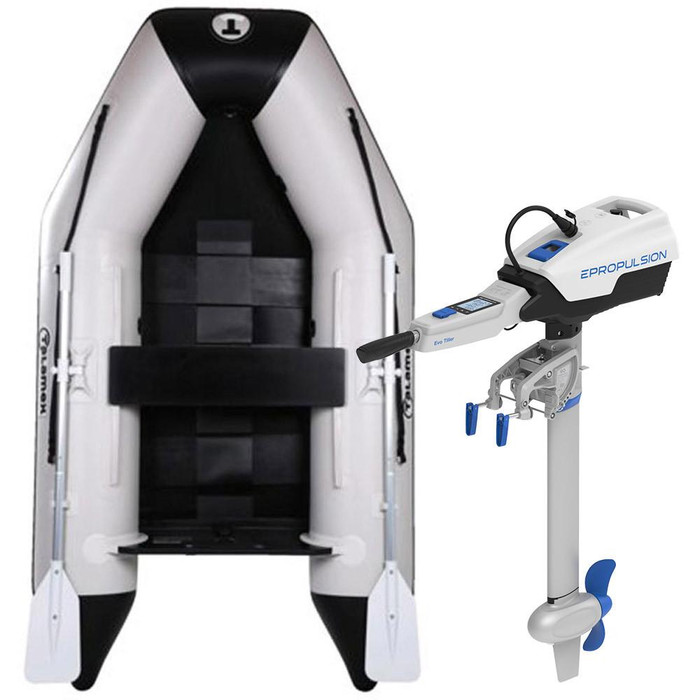  Talamex Aqualine QLS 2.5m Slatted Floor Inflatable Dinghy with ePropulsion Spirit 1.0 Plus 1kW (3hp) Short Shaft Electric Outboard Motor 