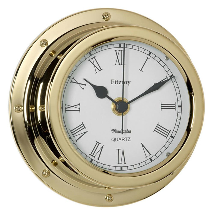  Nauticalia Fitzroy Waterproof Tarnish-Free QuickFix Brass Clock 
