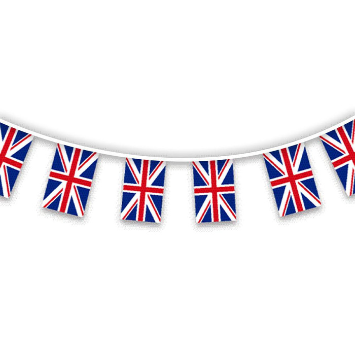 Pirates Cave Value Union Jack Bunting Red White & Blue 8.5M 