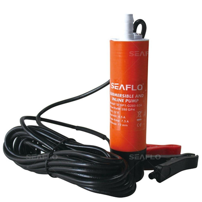 Seaflo 12V Inline Submersible Pump 280GPH 