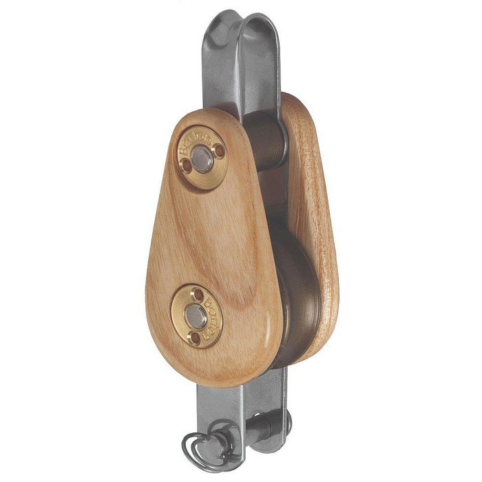  Barton Classic Wooden Victory Single Fixed Eye & Becket Block 