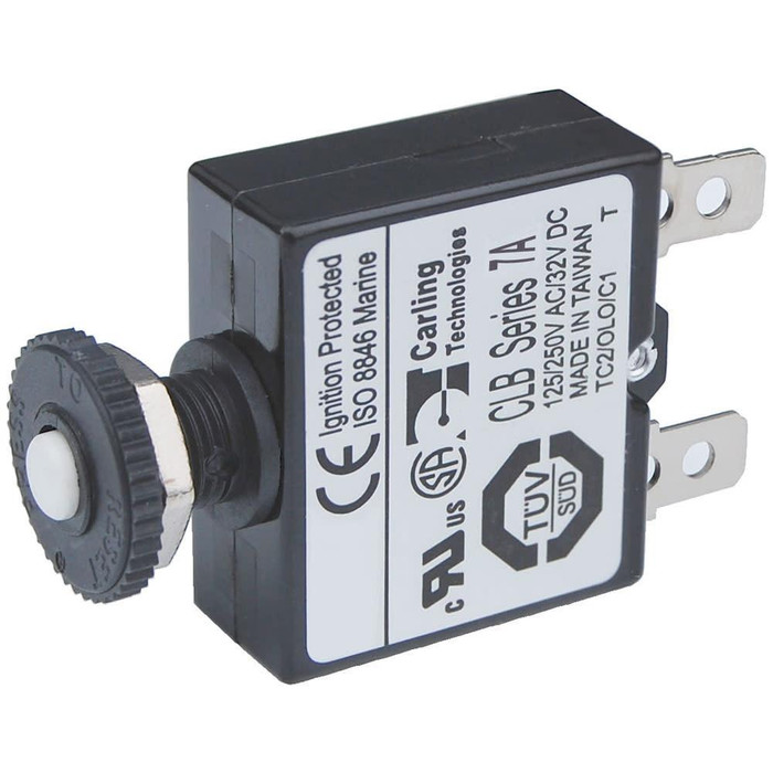 Blue Sea Systems Blue Sea Quick Connect Circuit Breaker - Push Button Reset Only