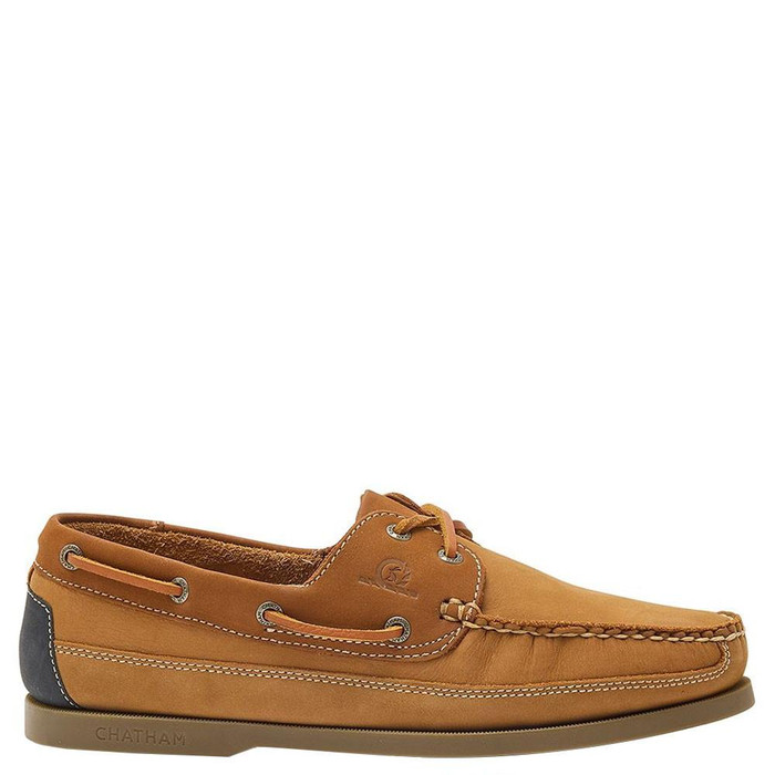  Chatham x Joules Boardwalk Premium Men's Deck Shoes Tan/Navy 