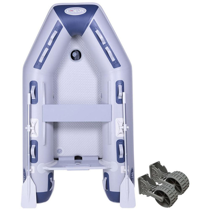  Seago Spirit 240 Air Deck 2.4m Inflatable Dinghy with Seago Dinghy Dolly Wheels 