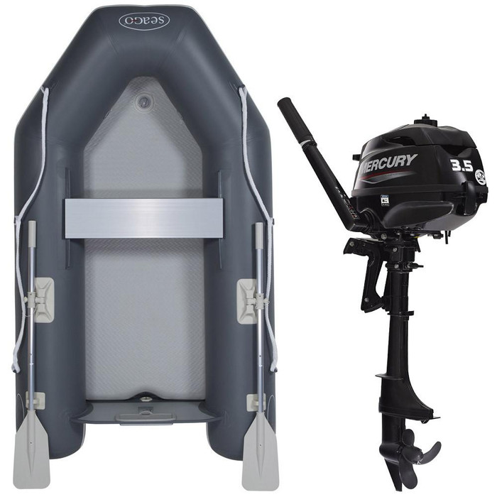  Seago Go Lite 250 2.5m Inflatable Dinghy with Mercury 4-Stroke 3.5hp Short Shaft Outboard Engine F3.5 MH 