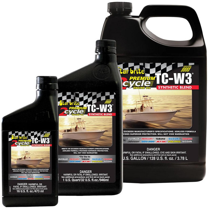  Starbrite TC-W3 Premium 2-Cycle Synthetic Blend Engine Oil 