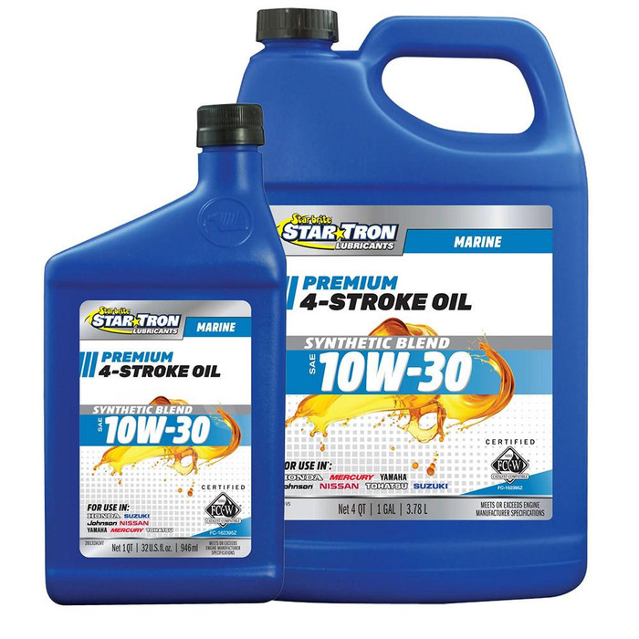  Starbrite 10W-30 Premium Synthetic Blend 4-Stroke Outboard Oil 