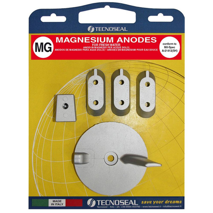  Tecnoseal Magnesium Yamaha 4T 40-60hp Outboard Engine Anode Kit 