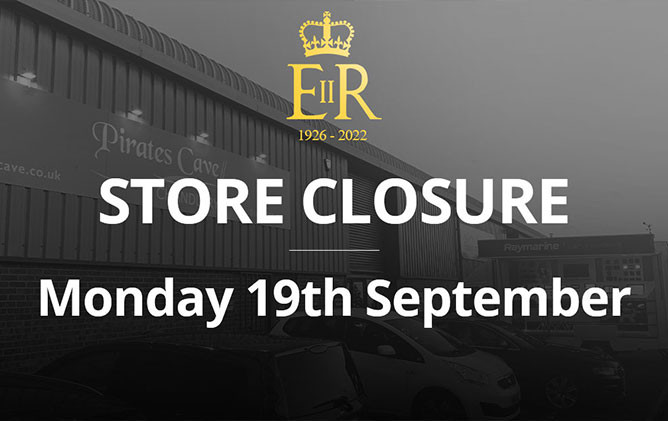 STORE CLOSURE: Monday 19th September