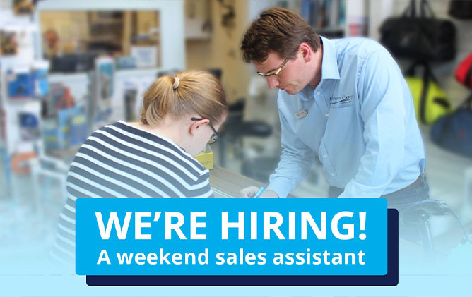 WE'RE HIRING! A weekend sales assistant