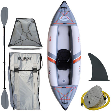 Seago Quebec 1 Person Inflatable Kayak Kit - Pirates Cave Chandlery