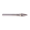 SG5 1/2" X 1" Tree Pointed End Carbide Burr 1/4 Shank