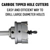 1-3/4" Carbide Tipped Hole Cutter, 3/16" Depth of Cut