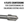 1-1/4"-60 HSS 4 Flute Machine Countersink