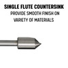2"-60 HSS Single Flute Countersink