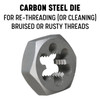 #4-40 UNC Carbon Steel Hex Rethreading Die