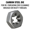 #5-40 UNC Carbon Steel Hex Rethreading Die