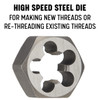 1/2"-13 UNC HSS Hex Die