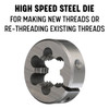 1" NPT 2-1/2" OD HSS Round Adjustable Pipe Die