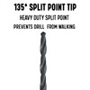 Ideal for drilling aluminum, brass, copper, steel, plastic, and wood