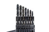 1/16"-1/2"x32nds 15  Piece HSS Jobber Length Drill Set, Qualtech