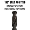 1/16 - 1/2 HSS Split Point Jobber Drill Bit Set, Shatter Proof Case, 29 Pieces (1/64 Increments), Drill America
