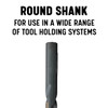 Round shank for use in wide range of tool holding systems