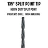 17/64" HSS Split Point Jobber Length Drill Bit, Drill America