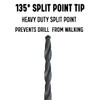 #21 HSS Split Point Jobber Length Drill Bit, Drill America