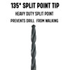 #40 HSS Split Point Jobber Length Drill Bit, Qualtech
