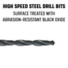 #64 HSS Black Oxide Jobber Length Drill Bit, Qualtech (Pack of 12)