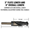 Silver & Deming style drill bit designed for drilling larger diameter holes without requiring larger drill chucks