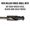 M2 high speed steel with black and gold finish